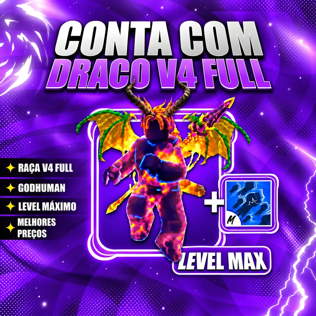 『 🧬 』 DRACO V4 FULL + GODHUMAN + LEVEL MÁX