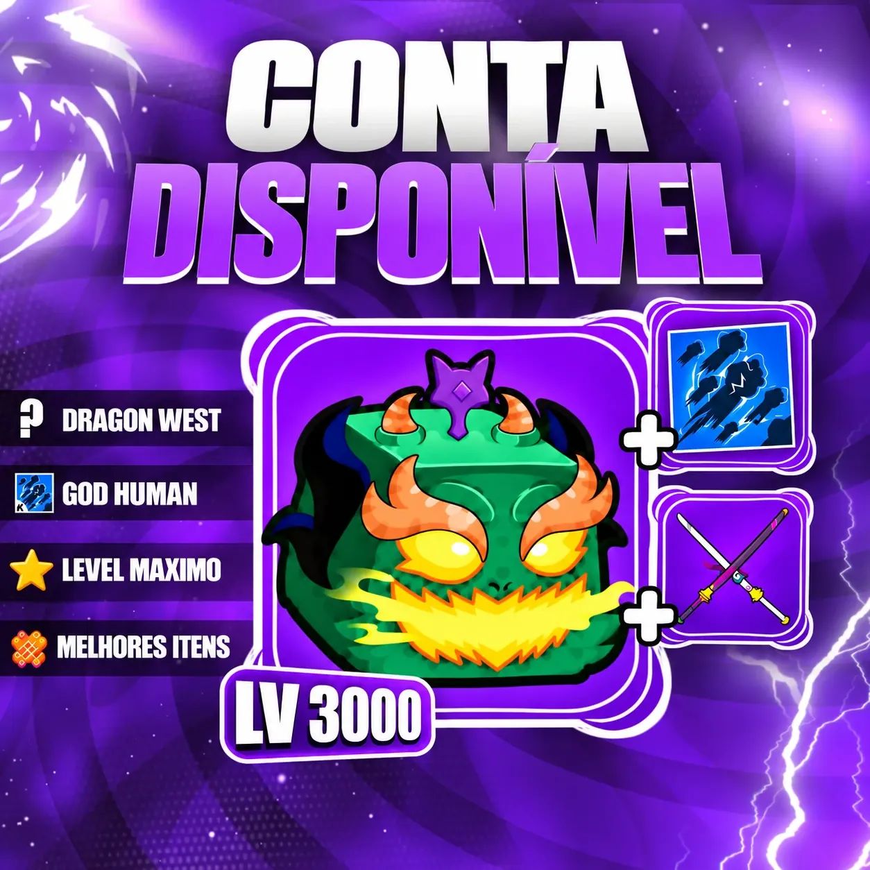 『 🐉 』 DRAGON WEST + GODHUMAN + LEVEL MÁX