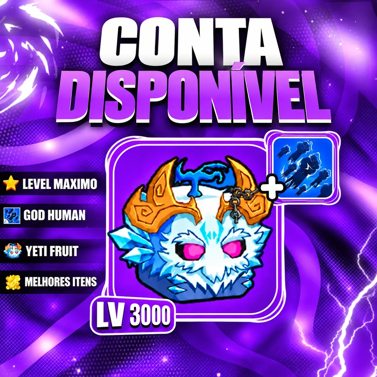 『 ❄️ 』 YETI FRUIT + GODHUMAN + LEVEL MÁX